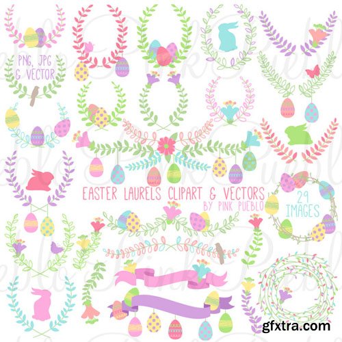 Easter Laurels Clipart and Vectors - CM 211111 Easter Laurels Clipart and Vectors - CM 211111