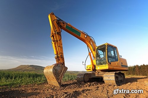 Collection various excavator in the quarry extraction of sand and minerals 25 HQ Jpeg