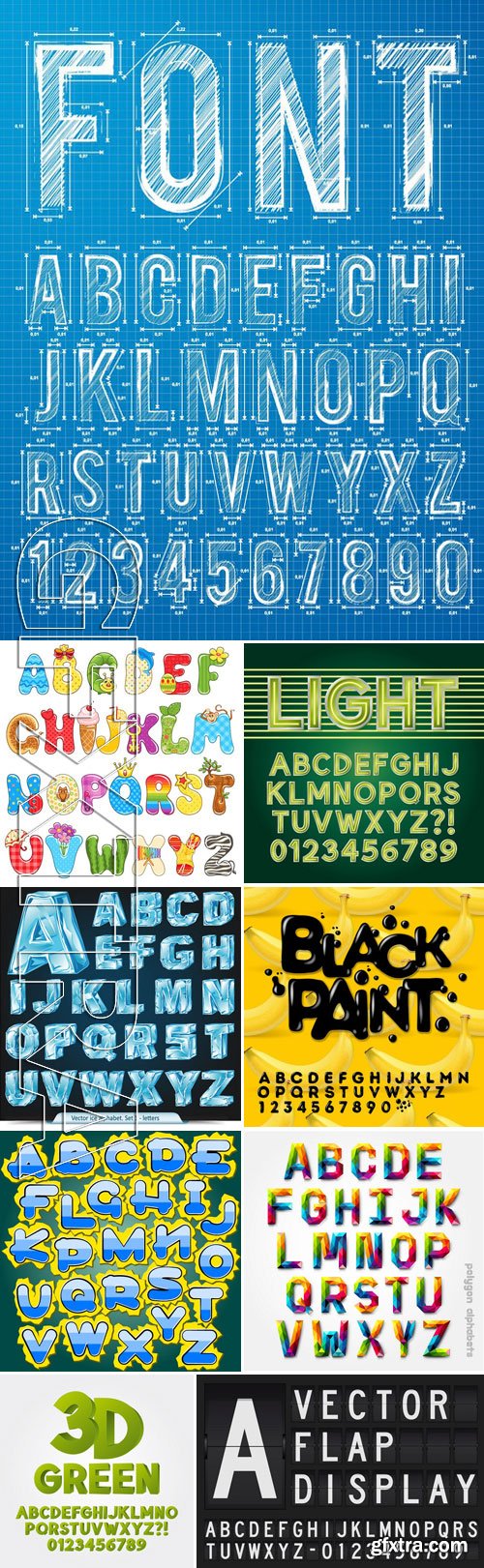 Stock Vectors - Alphabets 8