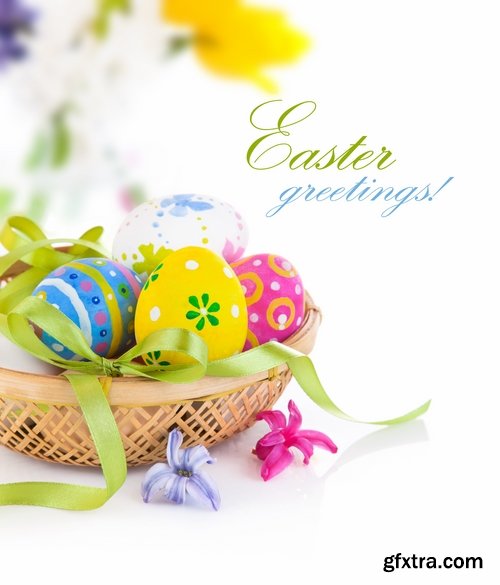 Holiday backgrounds with eggs and rabbits for Easter - 25 HQ Jpg
