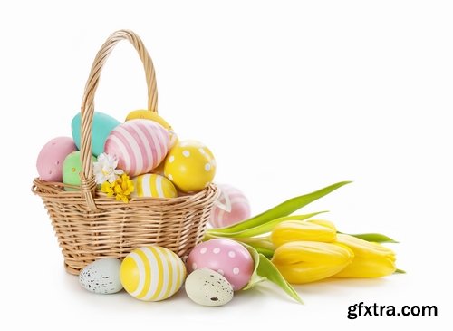 Holiday backgrounds with eggs and rabbits for Easter - 25 HQ Jpg