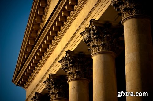 Collection of various ancient architectural buildings column 25 HQ Jpeg