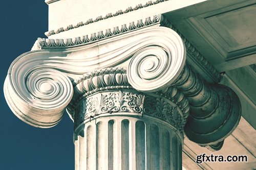 Collection of various ancient architectural buildings column 25 HQ Jpeg