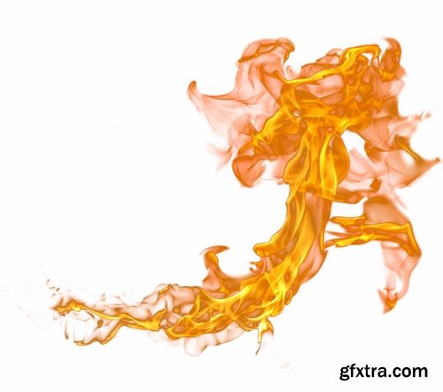 Fire and flames isolated on white - 25 HQ Jpg