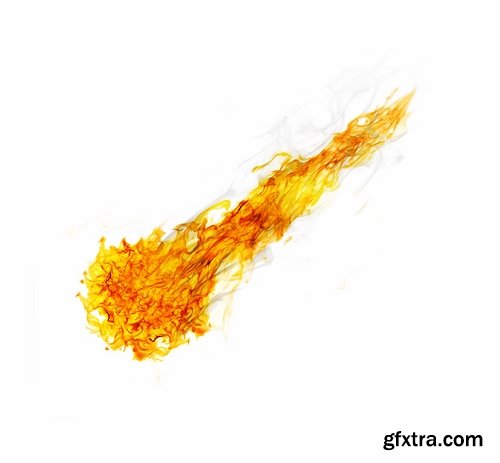 Fire and flames isolated on white - 25 HQ Jpg