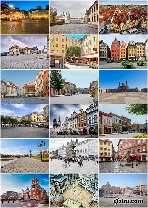 Squares in the cities of the world - 25 HQ Jpg