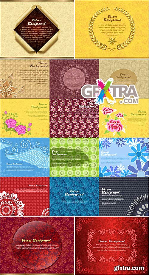 Patterns backgrounds in retro style