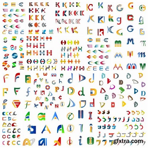 Letter vector logos for business from stock 3 - 25 Eps
