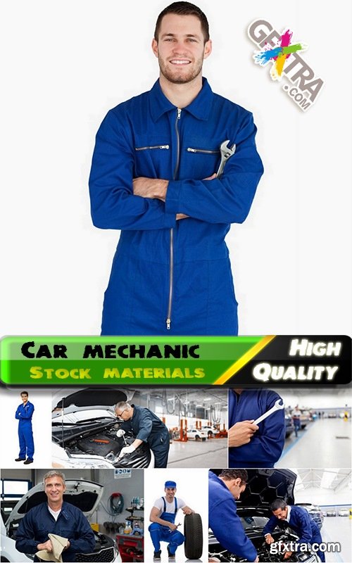 Car mechanic diagnose the car and auto repair - 25 HQ Jpg
