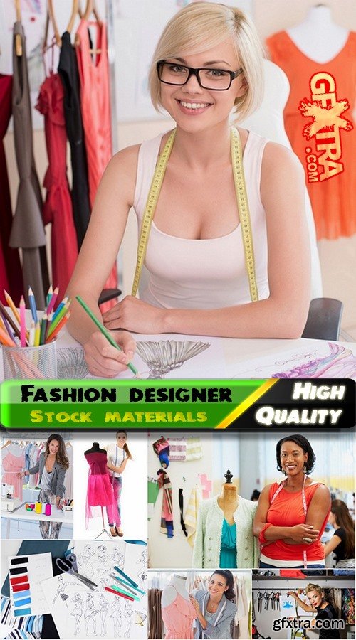 Fashion designer create tailor clothes - 25 HQ Jpg
