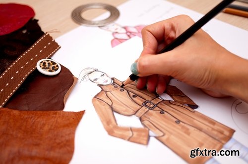 Fashion designer create tailor clothes - 25 HQ Jpg