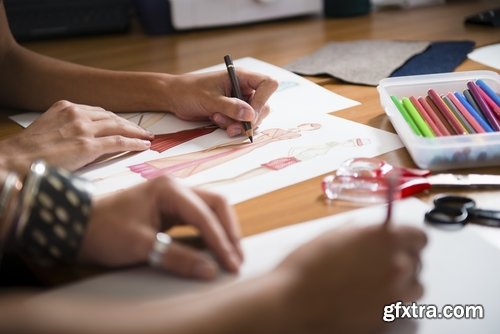 Fashion designer create tailor clothes - 25 HQ Jpg