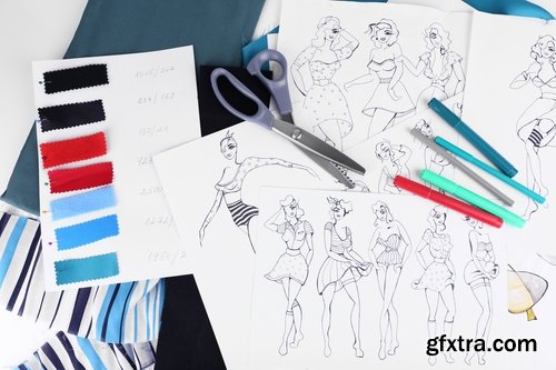 Fashion designer create tailor clothes - 25 HQ Jpg