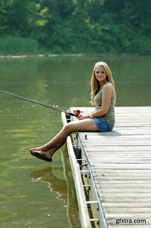 Girl fishing - 10 UHQ JPEG