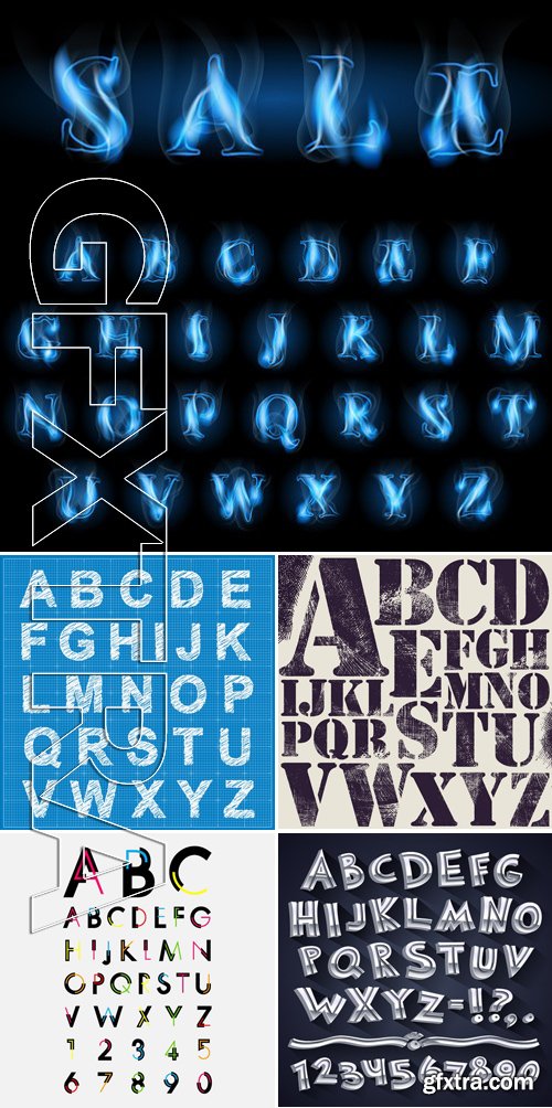 Stock Vectors - Alphabets 10