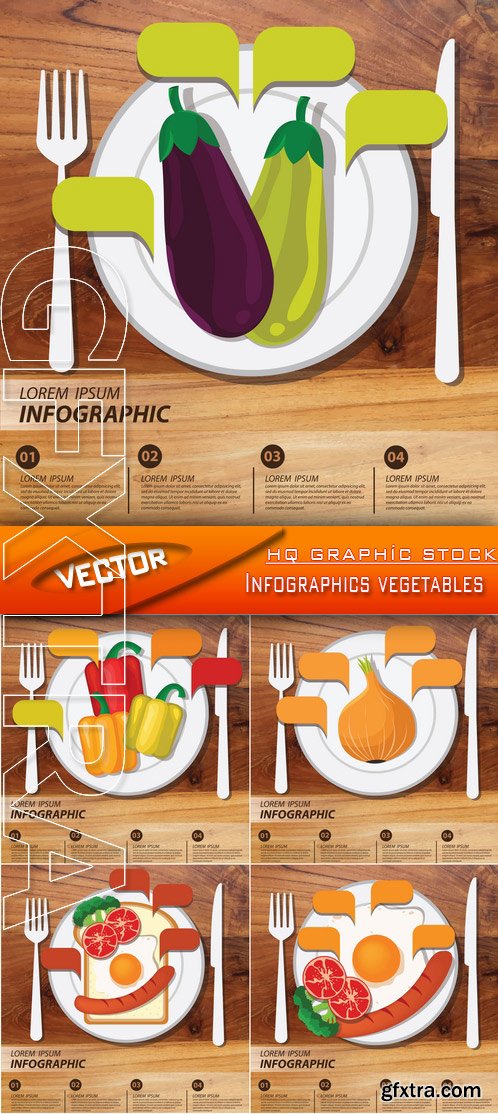 Stock Vector - Infographics vegetables