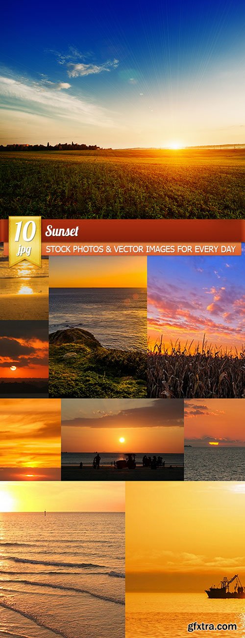 Sunset, 10 x UHQ JPEG