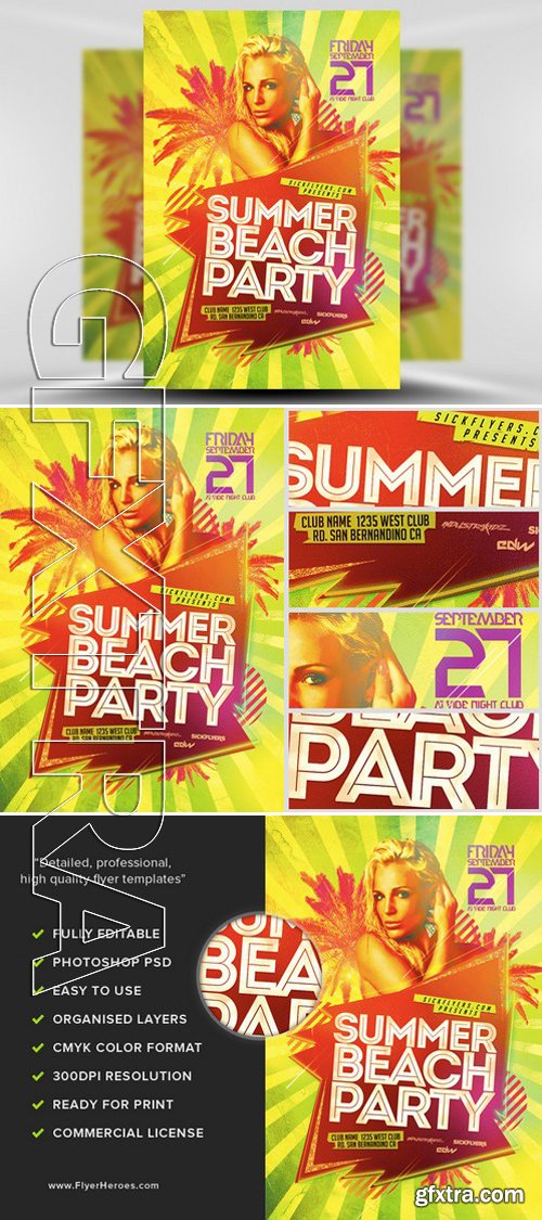 Summer Beach Party Flyer Template