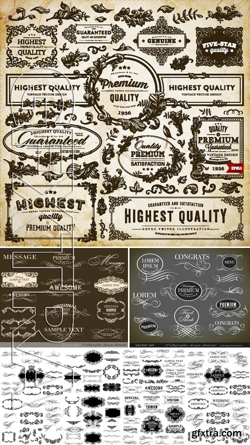 Stock Vectors - Calligraphic Design Elements 8