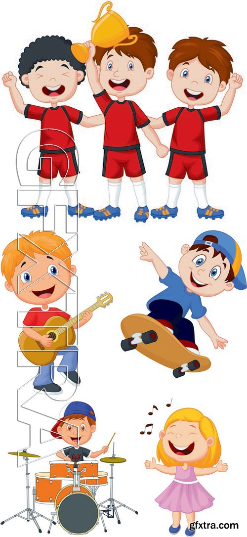 Stock Vectors - Happy Kids 8