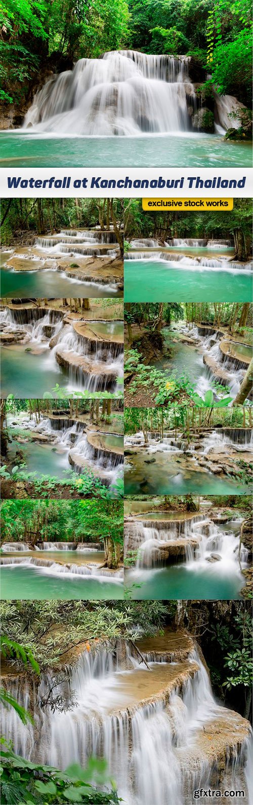 Waterfall at Kanchanaburi Thailand - 10 UHQ JPEG