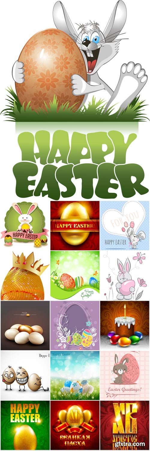 Easter backgrounds and cards vector - 3 Easter backgrounds and cards vector - 3