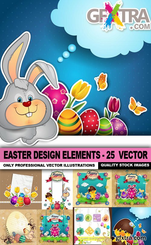 Easter Design Elements - 25  Vector