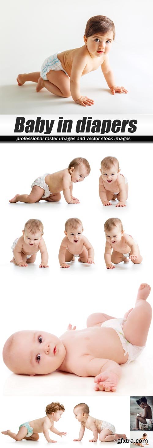 Baby in diapers