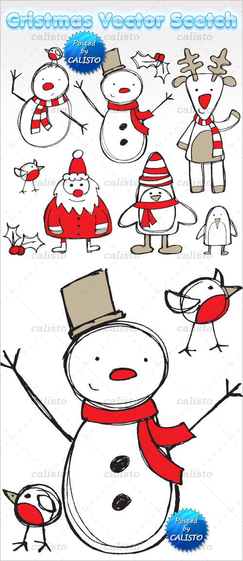 Cristmas Vector Scatch