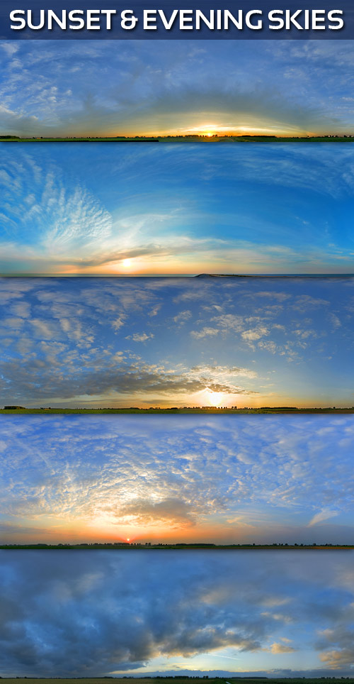 Evening & Sunset Seamless Sky Panoramic Textures