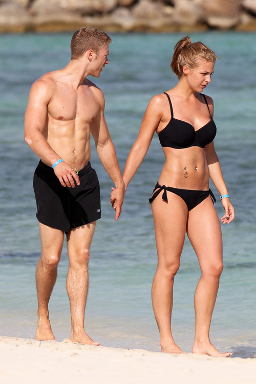Gemma Atkinson - Bikini on the beach in Aruba October 2012 