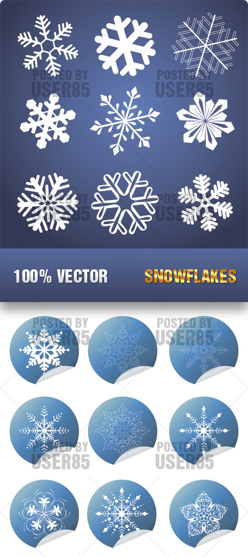 Stock Vector - Snowflakes