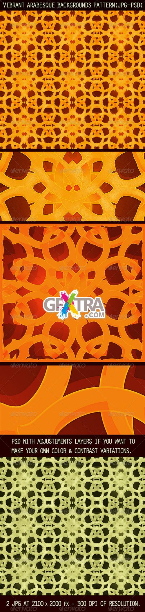 GraphicRiver - 2 Vibrant Arabesque Background Patterns