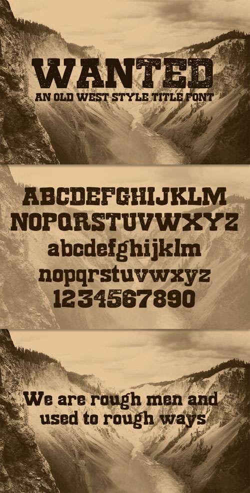 WeGraphics - Wanted - A Old West Style Title Font WeGraphics - Wanted - A Old West Style Title Font