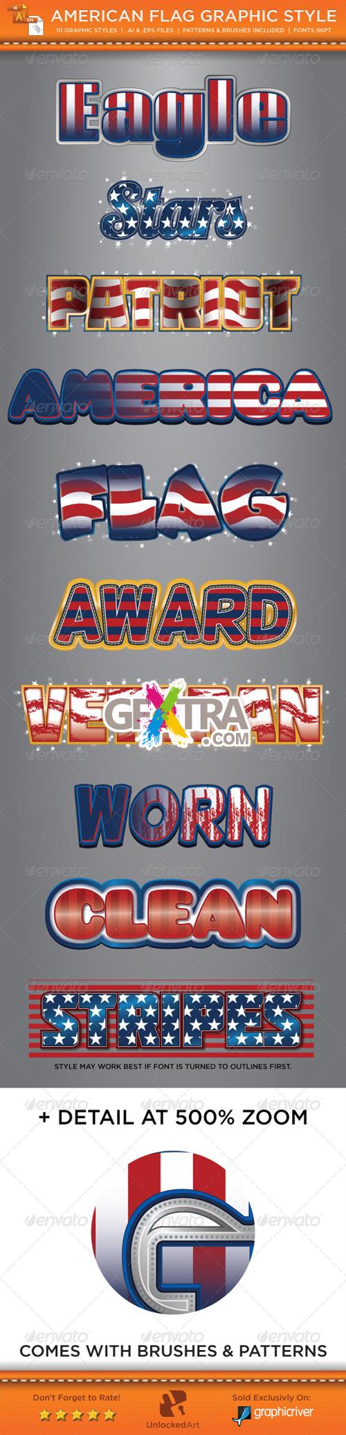 GraphicRiver - American Flag Graphic Styles