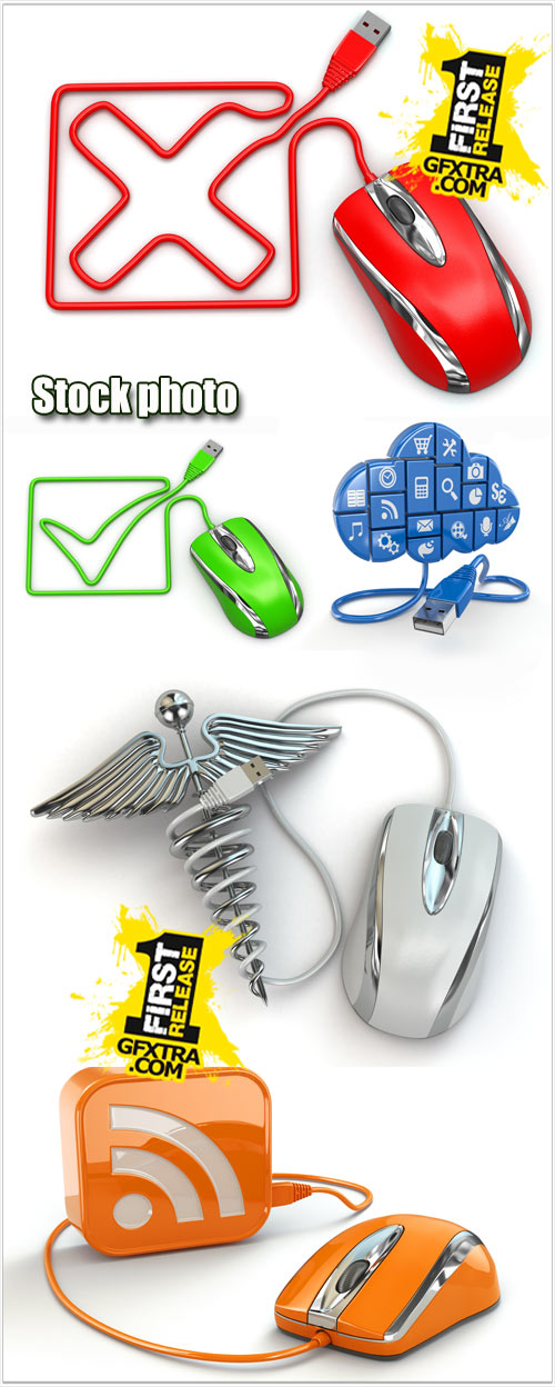 Computer mice - Raster clipart Computer mice - Raster clipart