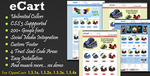 ThemeForest - eCart v1.0.8 - Premium OpenCart Theme ThemeForest - eCart v1.0.8 - Premium OpenCart Theme