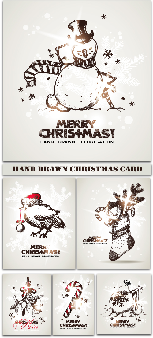 Hand drawn Christmas сard
