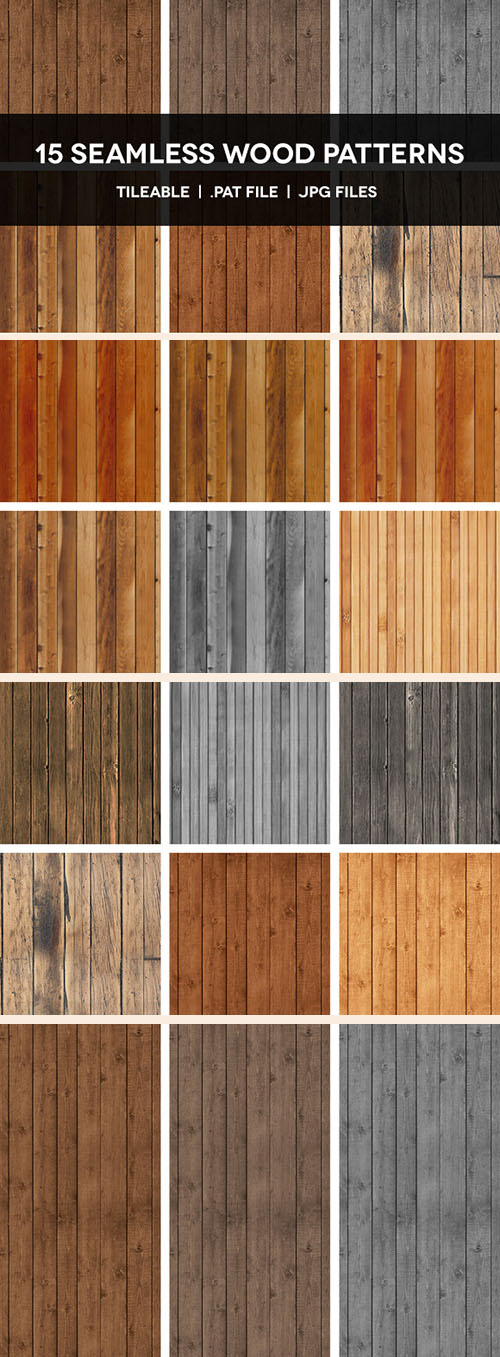 15 Seamless Wood Photoshop Patterns 15 Seamless Wood Photoshop Patterns