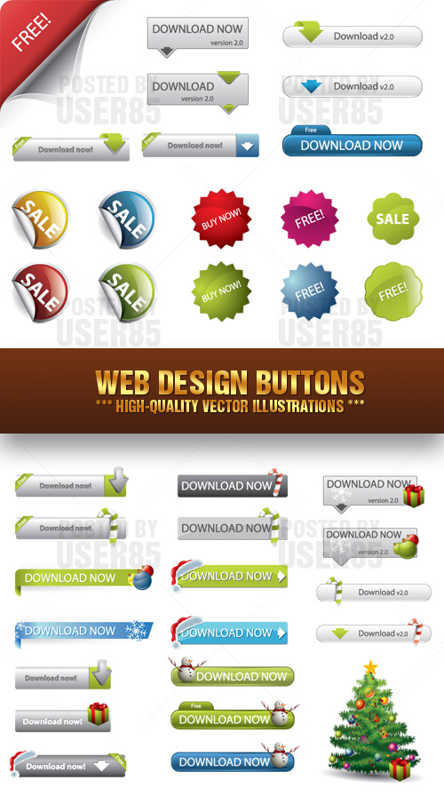 Stock Vector - Web Design Buttons