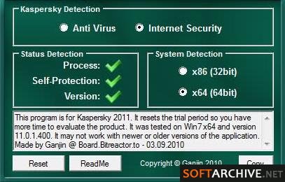 Ganjin's Kaspersky 2011 TR v1.5p Ganjin's Kaspersky 2011 TR v1.5p