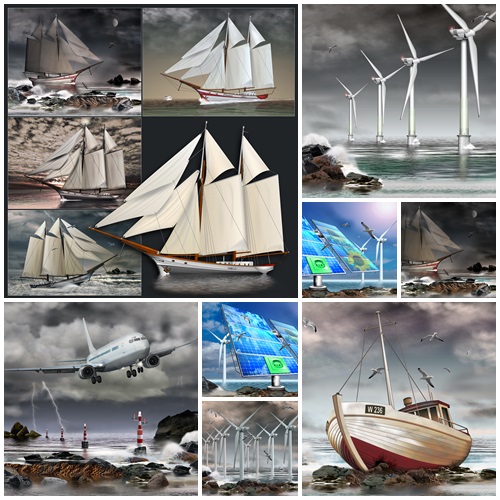 Sailing ships - stock photo Sailing ships - stock photo