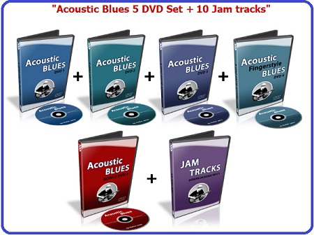 Guitarjamz : Acoustic Blues 5 DVD Set plus 10 Jamtracks & 3 Bonuses Guitarjamz : Acoustic Blues 5 DVD Set plus 10 Jamtracks & 3 Bonuses