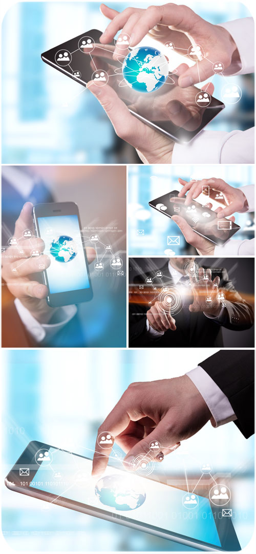 Smartphones, modern technology - Stock photo Smartphones, modern technology - Stock photo
