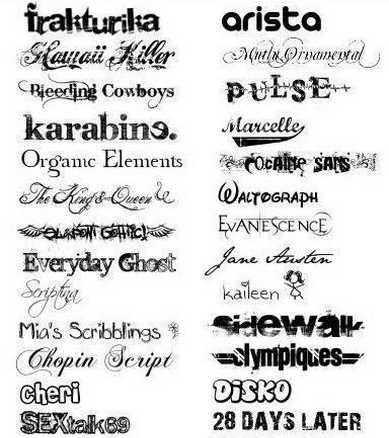 3800 + TTF font set for Photoshop (Part 2)