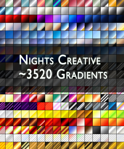 Set of 3520 gradients for Photoshop
