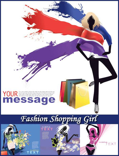 Fashion Shopping Girl 5xEPS Fashion Shopping Girl 5xEPS