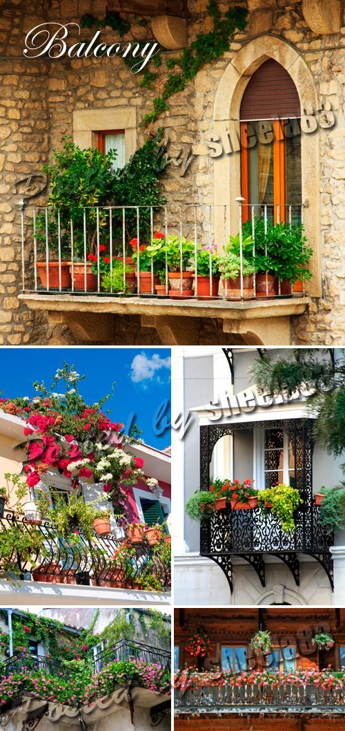 Stock Photo - Balcony with Flowers